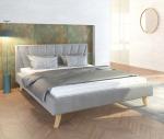 Manželská postel 140x200 cm MALMO TRINITY ŠEDÁ